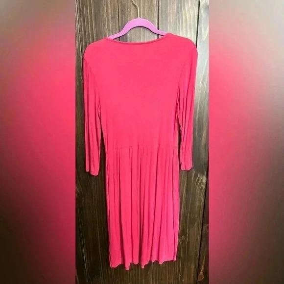 BODEN Faye Dress Jersey Knit Stretch Midi Long 3/4 Sleeve Embroidered. Size:8L - Picture 12 of 13